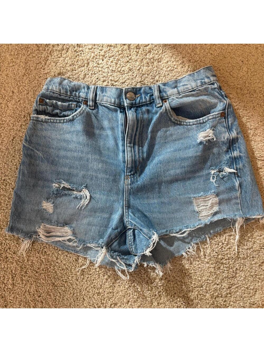 Garage Distressed Denim Jean Shorts